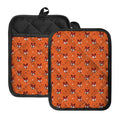 Cute Fox Pattern Print Pot Holders With Pocket