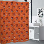 Cute Fox Pattern Print Premium Shower Curtain