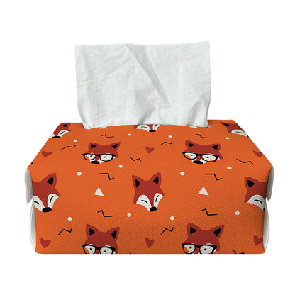 Cute Fox Pattern Print Rectangle Tissue Box Cover