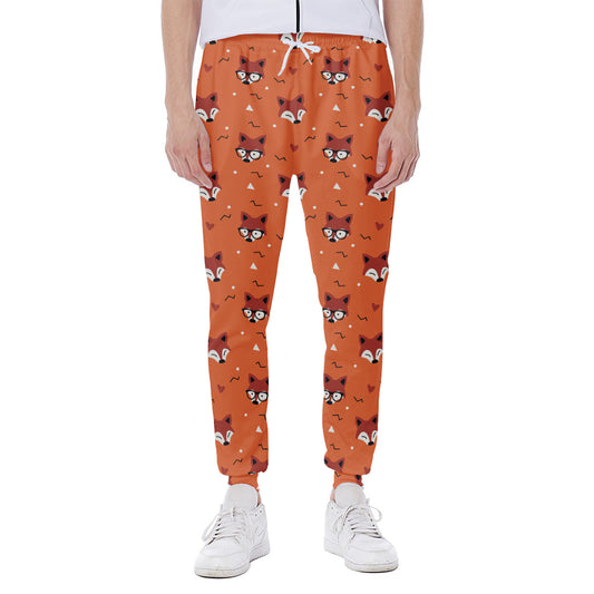 Cute Fox Pattern Print Scuba Joggers