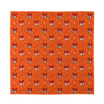 Cute Fox Pattern Print Silk Bandana