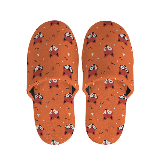 Cute Fox Pattern Print Slippers