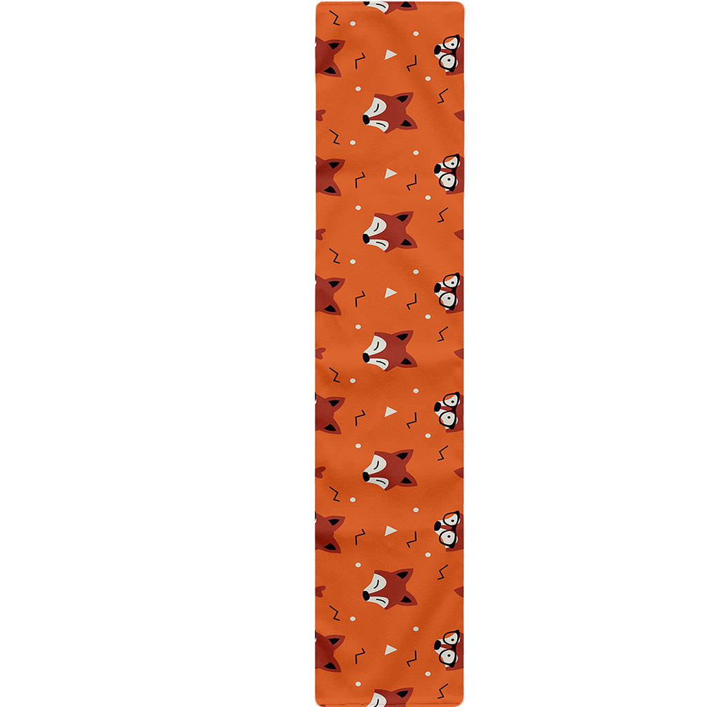 Cute Fox Pattern Print Table Runner