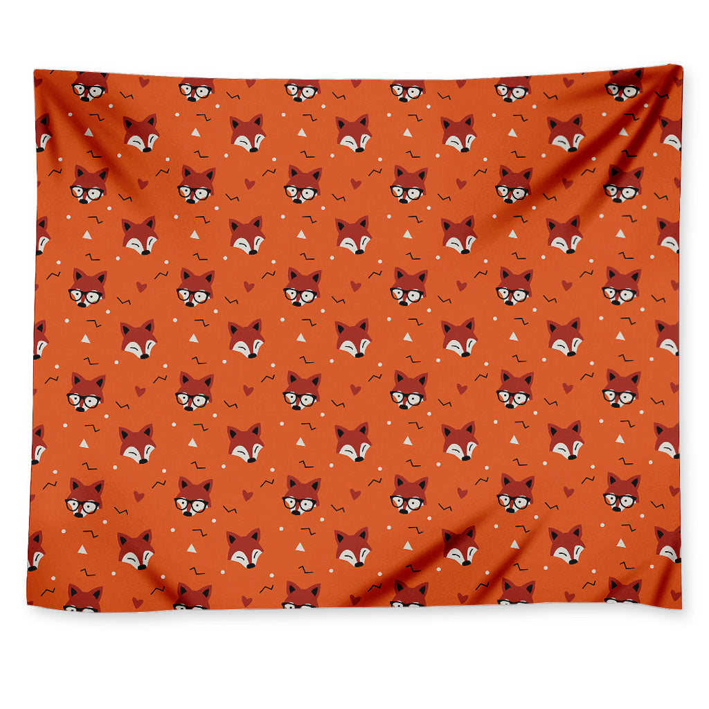 Cute Fox Pattern Print Tapestry