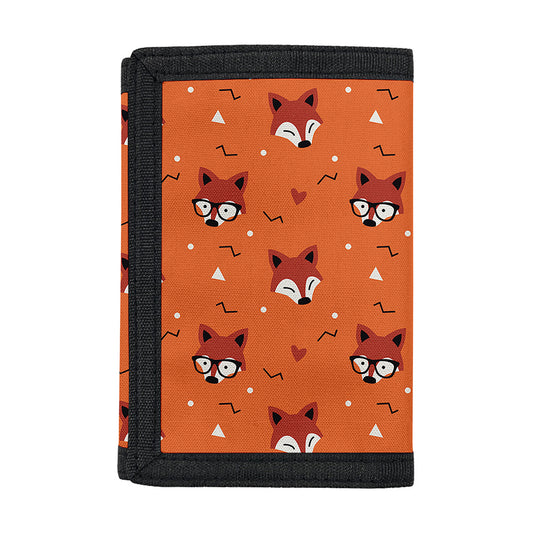Cute Fox Pattern Print Trifold Wallet