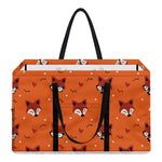 Cute Fox Pattern Print Utility Tote Bag
