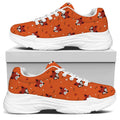 Cute Fox Pattern Print White Chunky Shoes