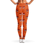 Cute Fox Pattern Print Women's Leggings