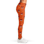 Cute Fox Pattern Print Women's Leggings