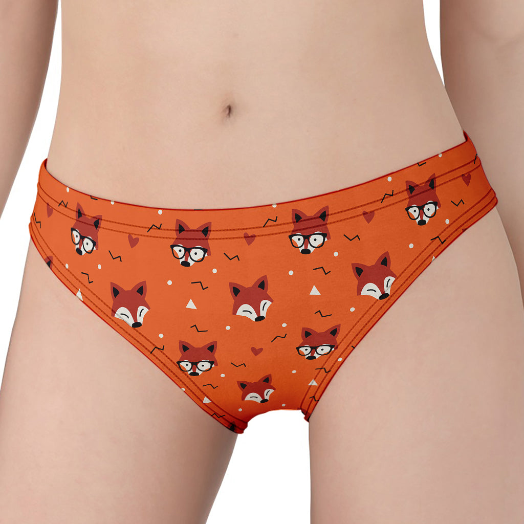 Cute Fox Pattern Print Women's Panties