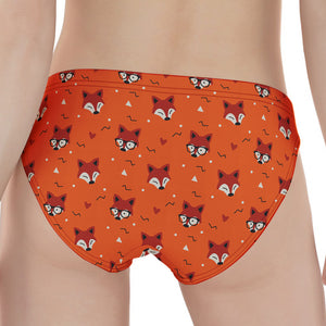 Cute Fox Pattern Print Women's Panties