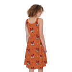 Cute Fox Pattern Print Women's Sleeveless Dress