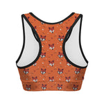 Cute Fox Pattern Print Women's Sports Bra