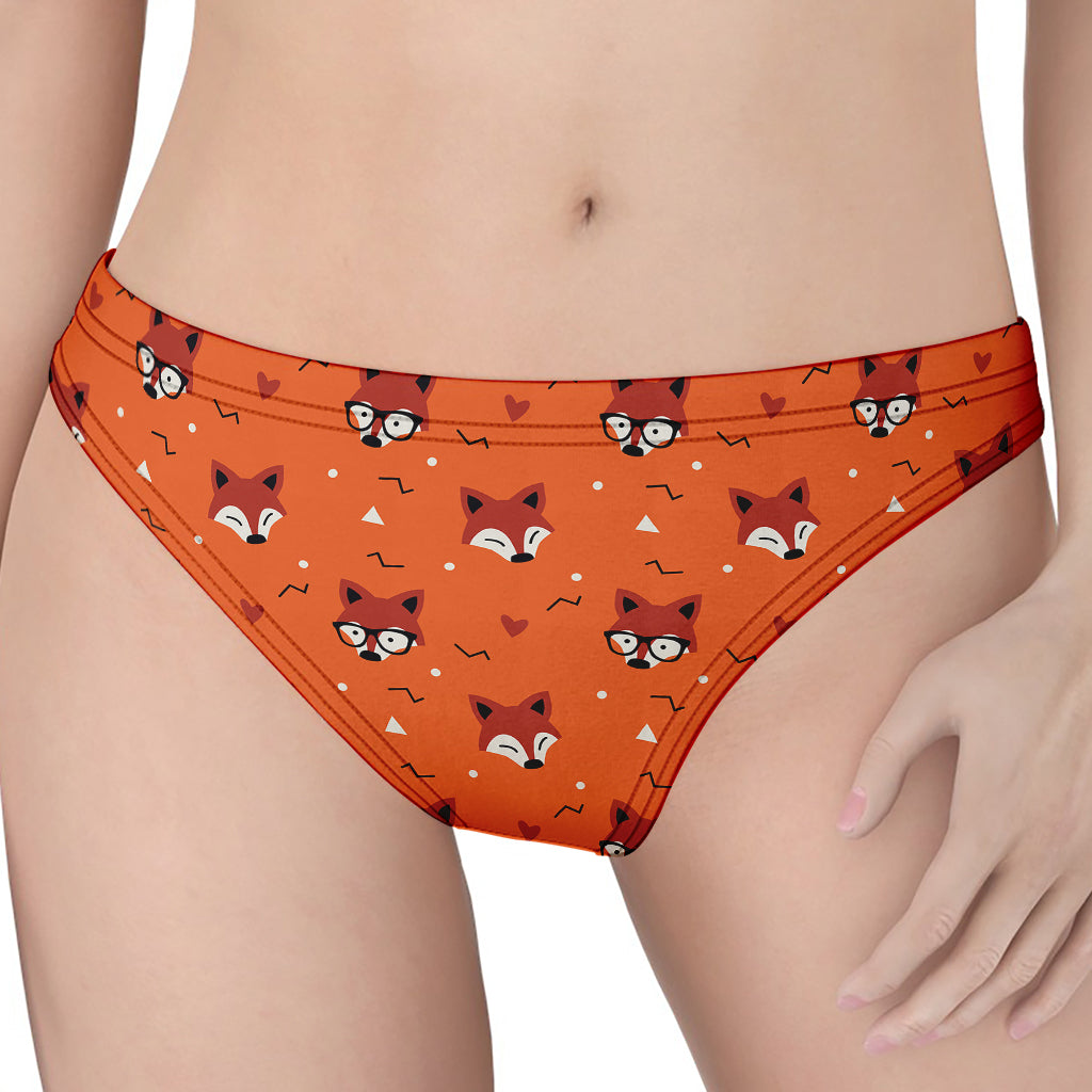 Cute Fox Pattern Print Women's Thong