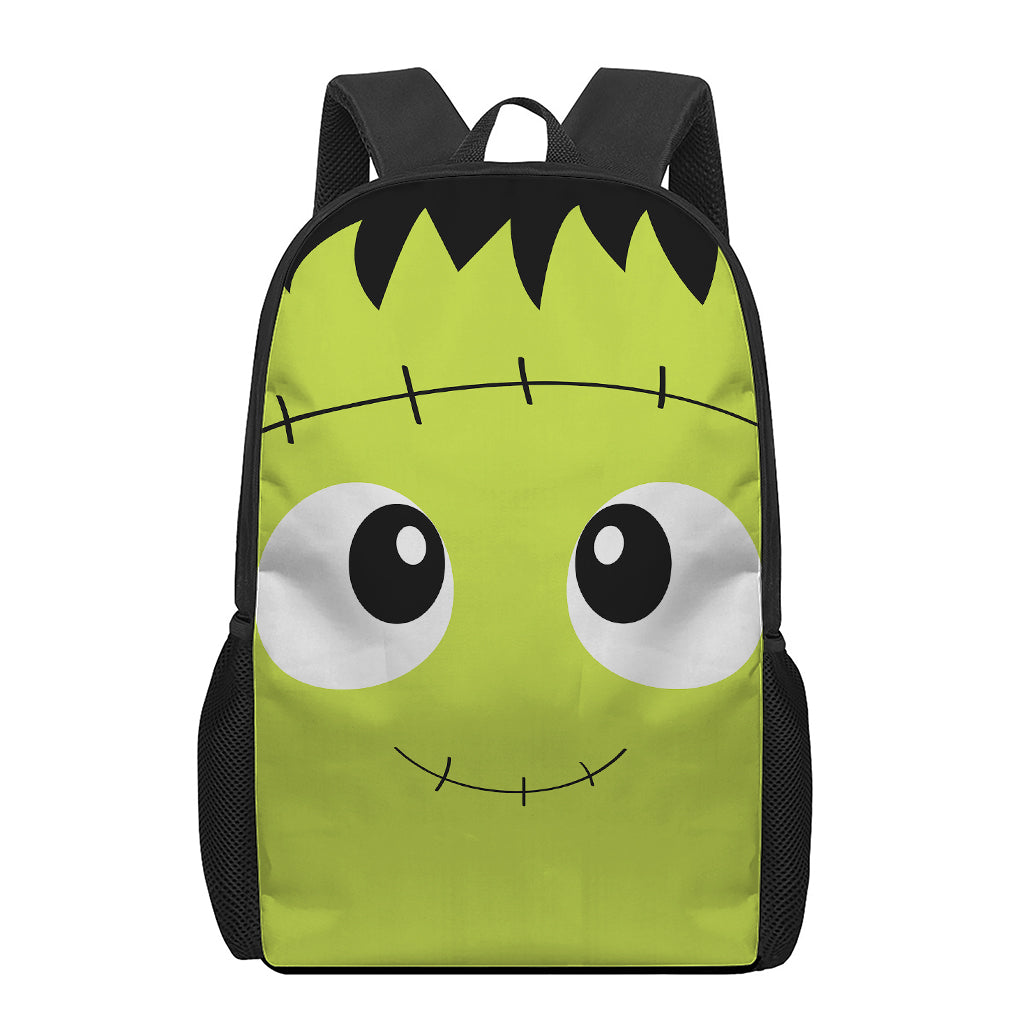 Cute Frankenstein Face Print 17 Inch Backpack