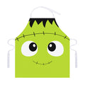 Cute Frankenstein Face Print Adjustable Apron