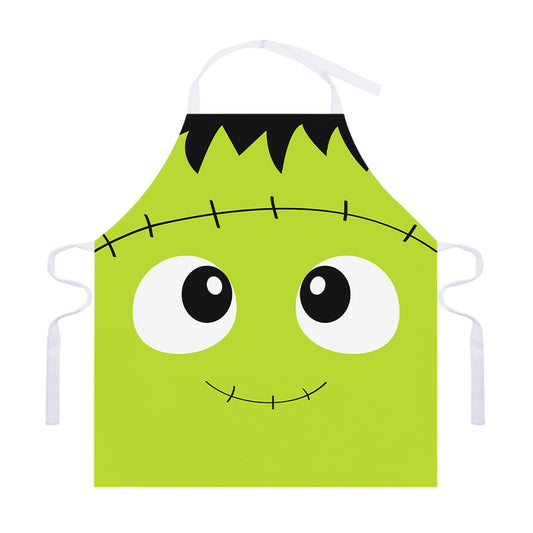 Cute Frankenstein Face Print Adjustable Apron