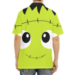 Cute Frankenstein Face Print Aloha Shirt