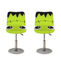 Cute Frankenstein Face Print Bar Stool Covers