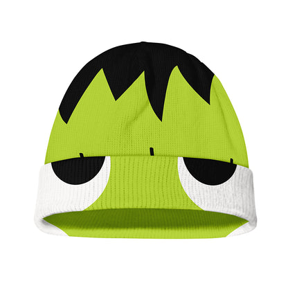 Cute Frankenstein Face Print Beanie