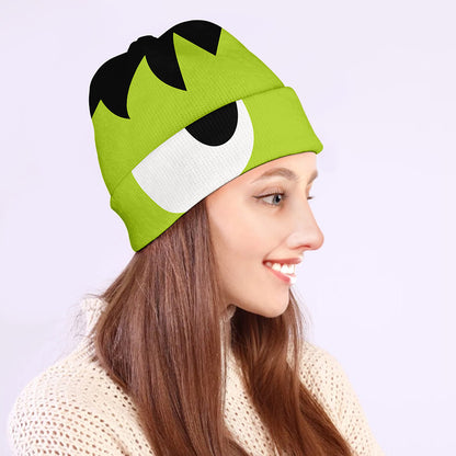 Cute Frankenstein Face Print Beanie