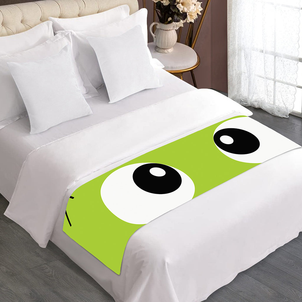 Cute Frankenstein Face Print Bed Runner