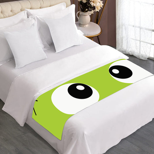 Cute Frankenstein Face Print Bed Runner