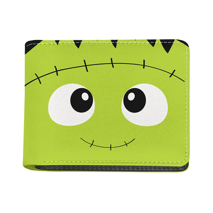 Cute Frankenstein Face Print Bifold Wallet