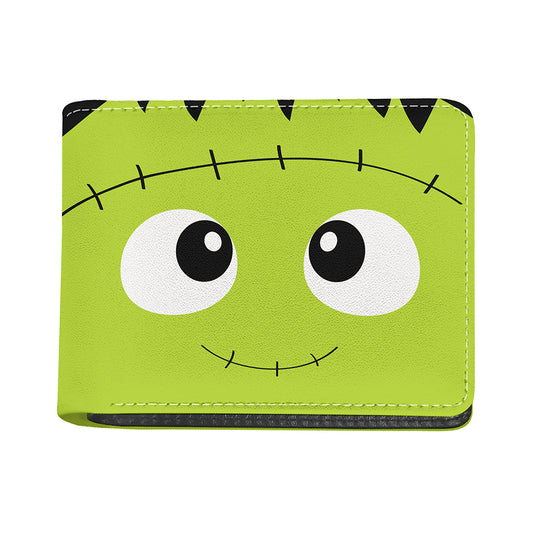 Cute Frankenstein Face Print Bifold Wallet