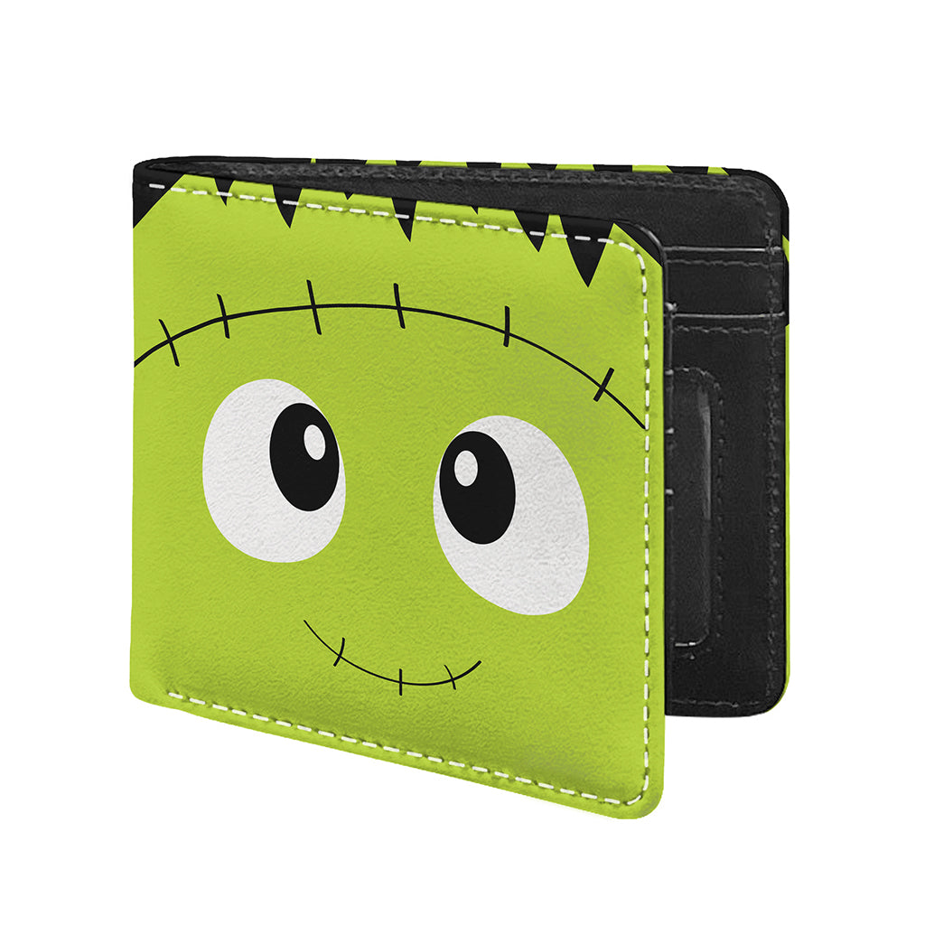 Cute Frankenstein Face Print Bifold Wallet