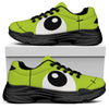 Cute Frankenstein Face Print Black Chunky Shoes