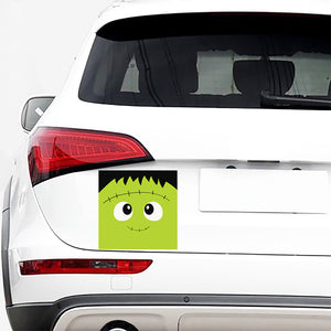 Cute Frankenstein Face Print Car Sticker