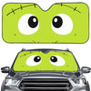 Cute Frankenstein Face Print Car Windshield Sun Shade