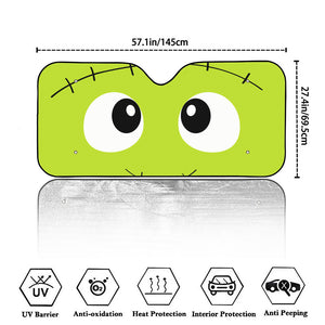 Cute Frankenstein Face Print Car Windshield Sun Shade