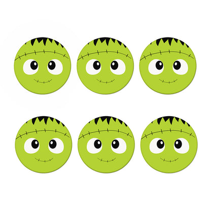 Cute Frankenstein Face Print Coaster Set