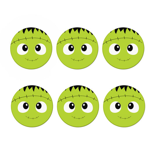 Cute Frankenstein Face Print Coaster Set