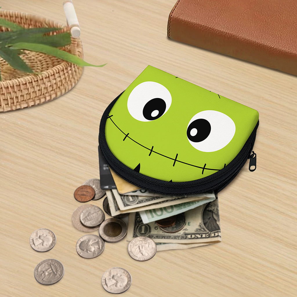 Cute Frankenstein Face Print Coin Purse
