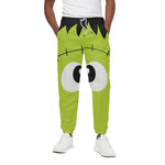 Cute Frankenstein Face Print Cotton Pants