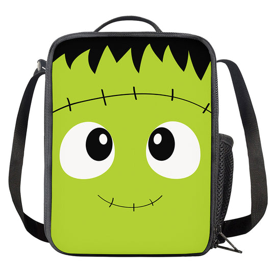 Cute Frankenstein Face Print Crossbody Lunch Bag