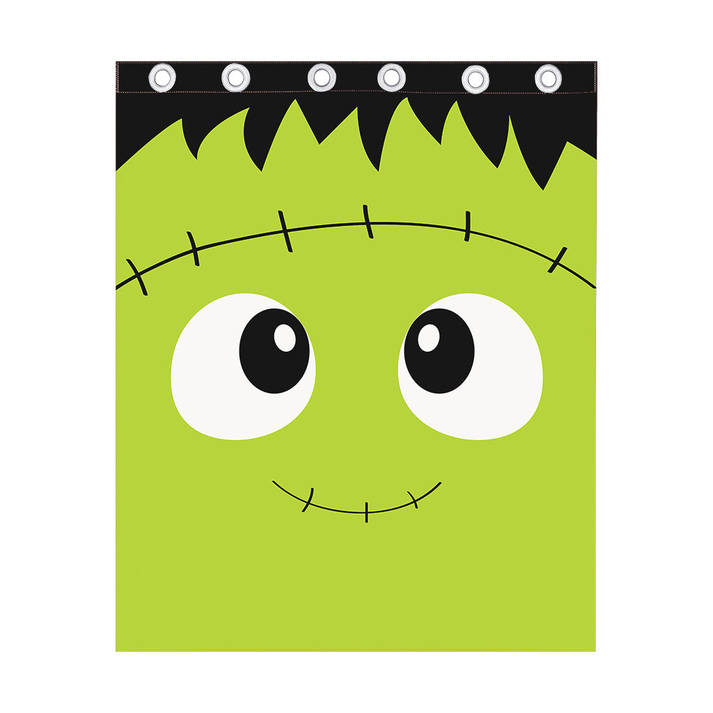 Cute Frankenstein Face Print Curtain