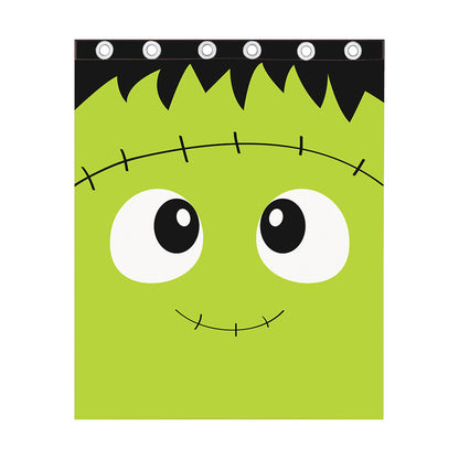 Cute Frankenstein Face Print Curtain