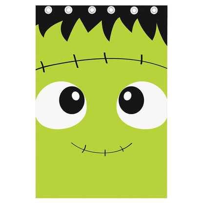 Cute Frankenstein Face Print Curtain