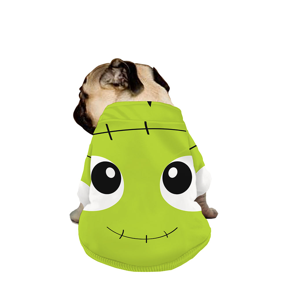 Cute Frankenstein Face Print Dog Zip Up Jacket