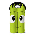Cute Frankenstein Face Print Double Neoprene Wine Tote