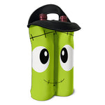 Cute Frankenstein Face Print Double Neoprene Wine Tote