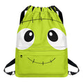 Cute Frankenstein Face Print Drawstring Backpack