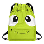 Cute Frankenstein Face Print Drawstring Backpack