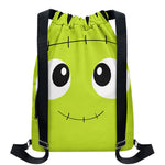 Cute Frankenstein Face Print Drawstring Backpack