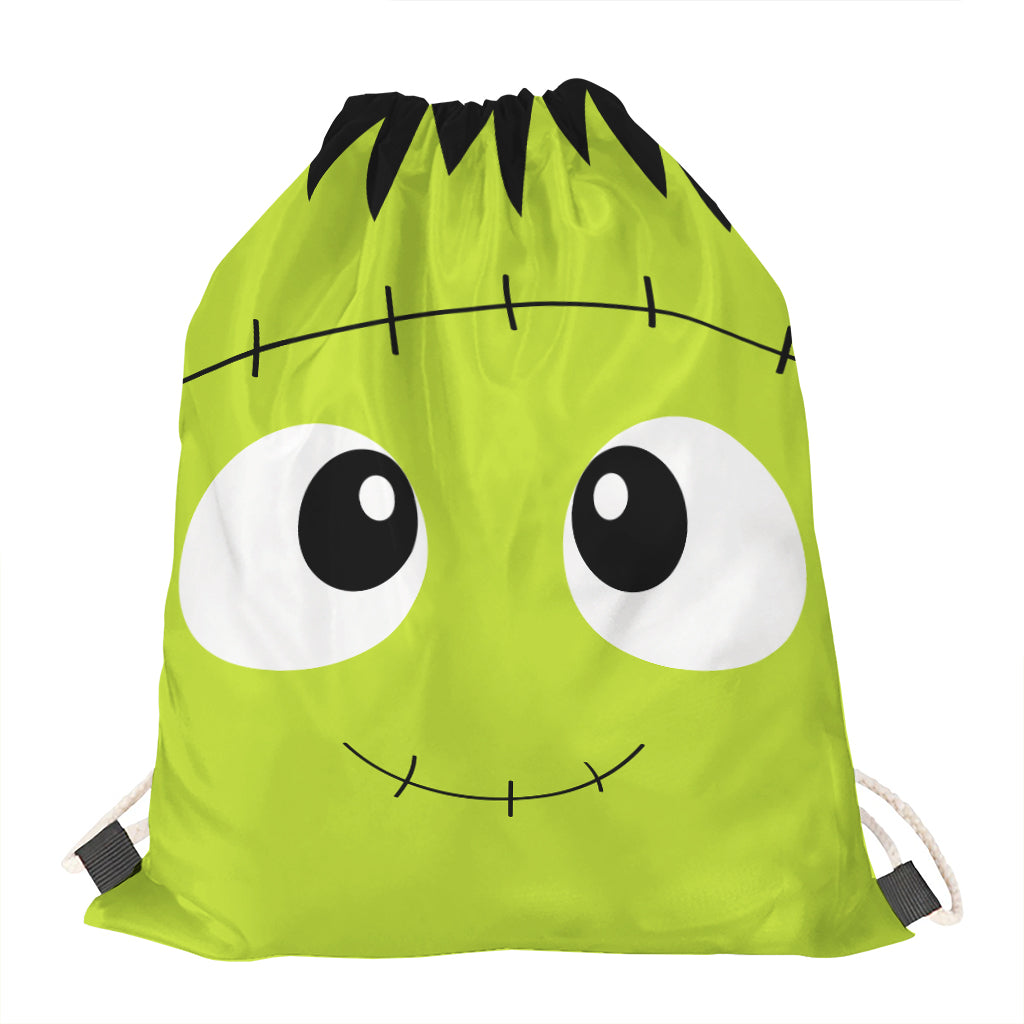 Cute Frankenstein Face Print Drawstring Bag