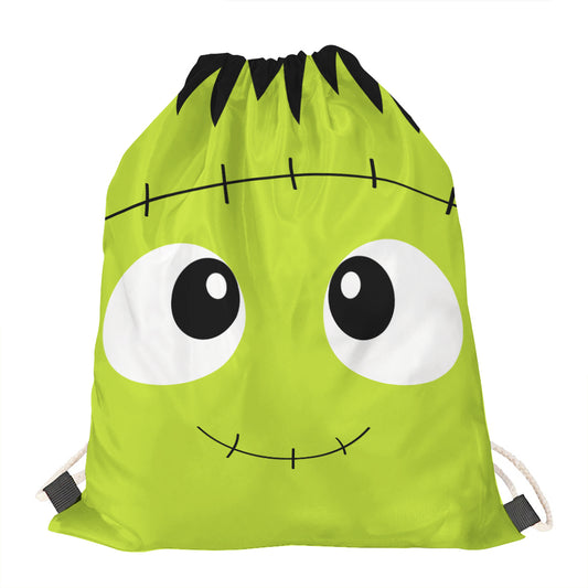 Cute Frankenstein Face Print Drawstring Bag